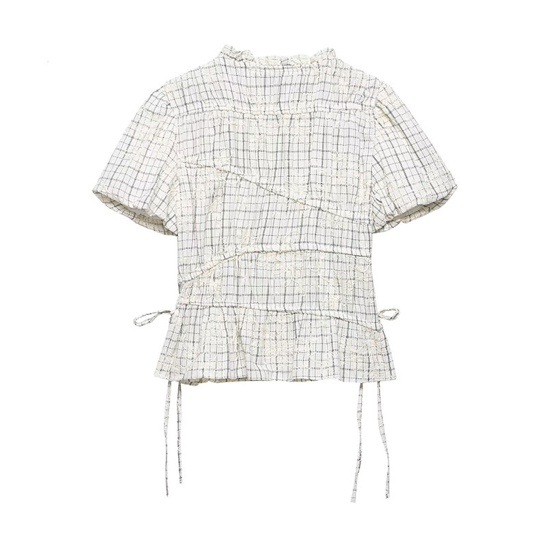 AliExpress TFAFXY 2026 Summer Bow Plaid Embroidered Blouse Women Sets A-line Midi Long Skirt Suits Y2K, view 3