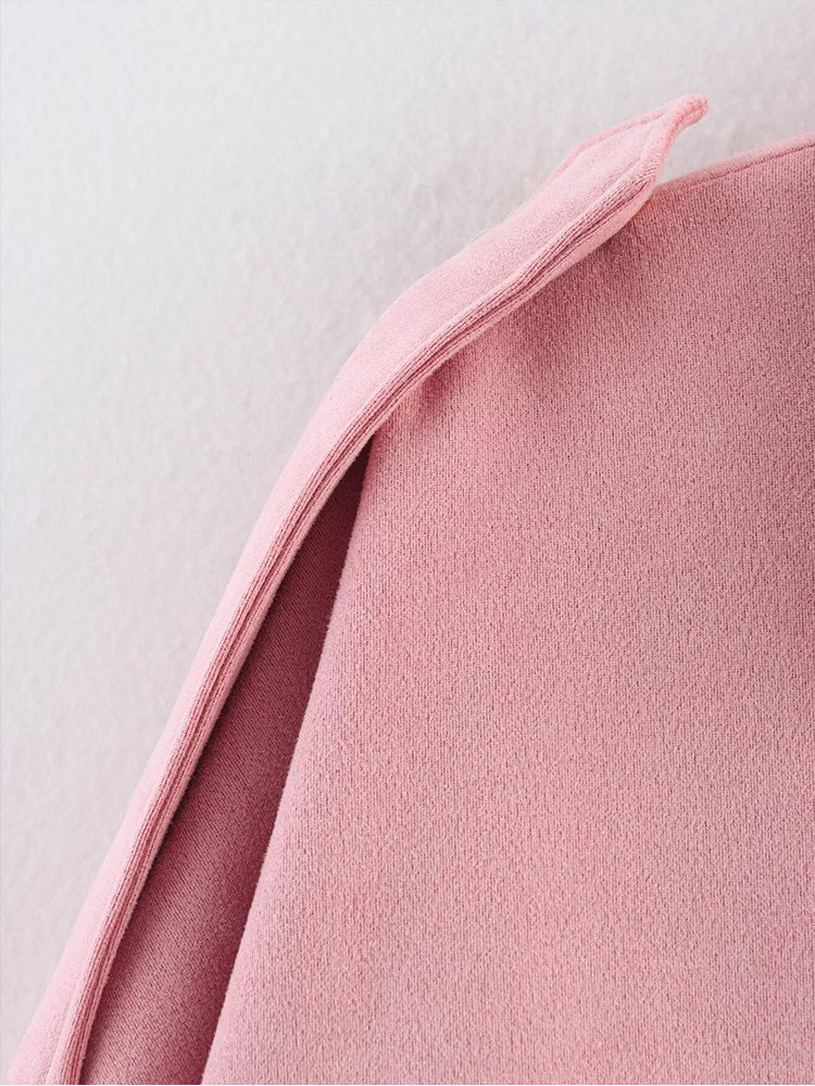 AliExpress TFMLN Women Suede Bomber Jacket Spring New Fashion Long Sleeve Zipper Oversize Solid Bomber Coat Chic Lady 2025 Streetwear, view 4