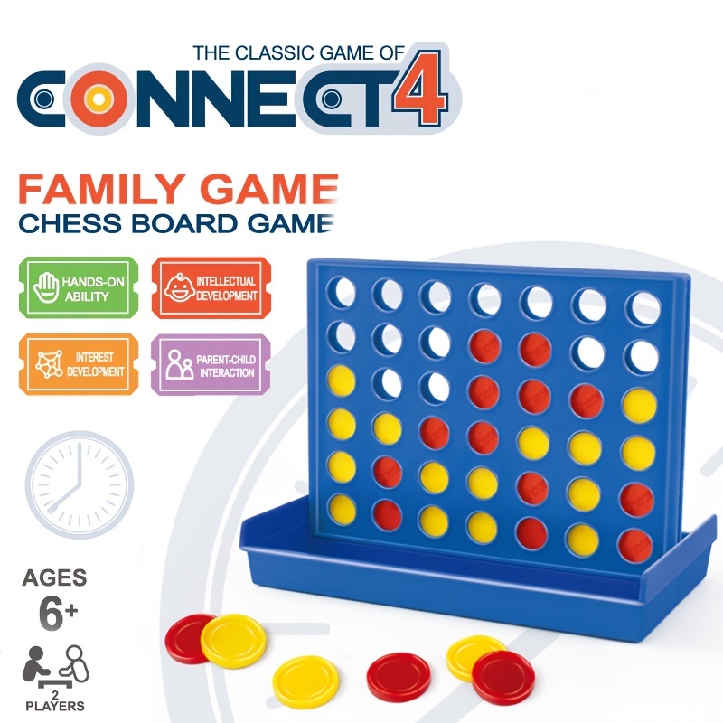 AliExpress The Classic Game Of Connect 4  Game For 2 Players; Connect 4 Grid Get 4 In A Row Game For Kids Ages 6 And Up Backyard Games For