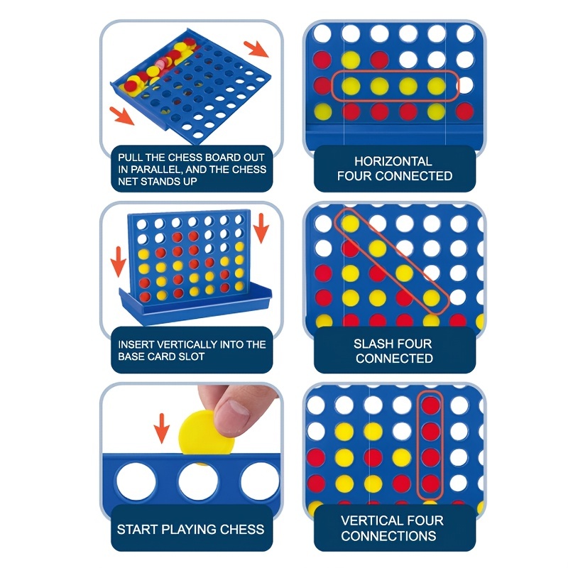 AliExpress The Classic Game Of Connect 4  Game For 2 Players; Connect 4 Grid Get 4 In A Row Game For Kids Ages 6 And Up Backyard Games For, view 2
