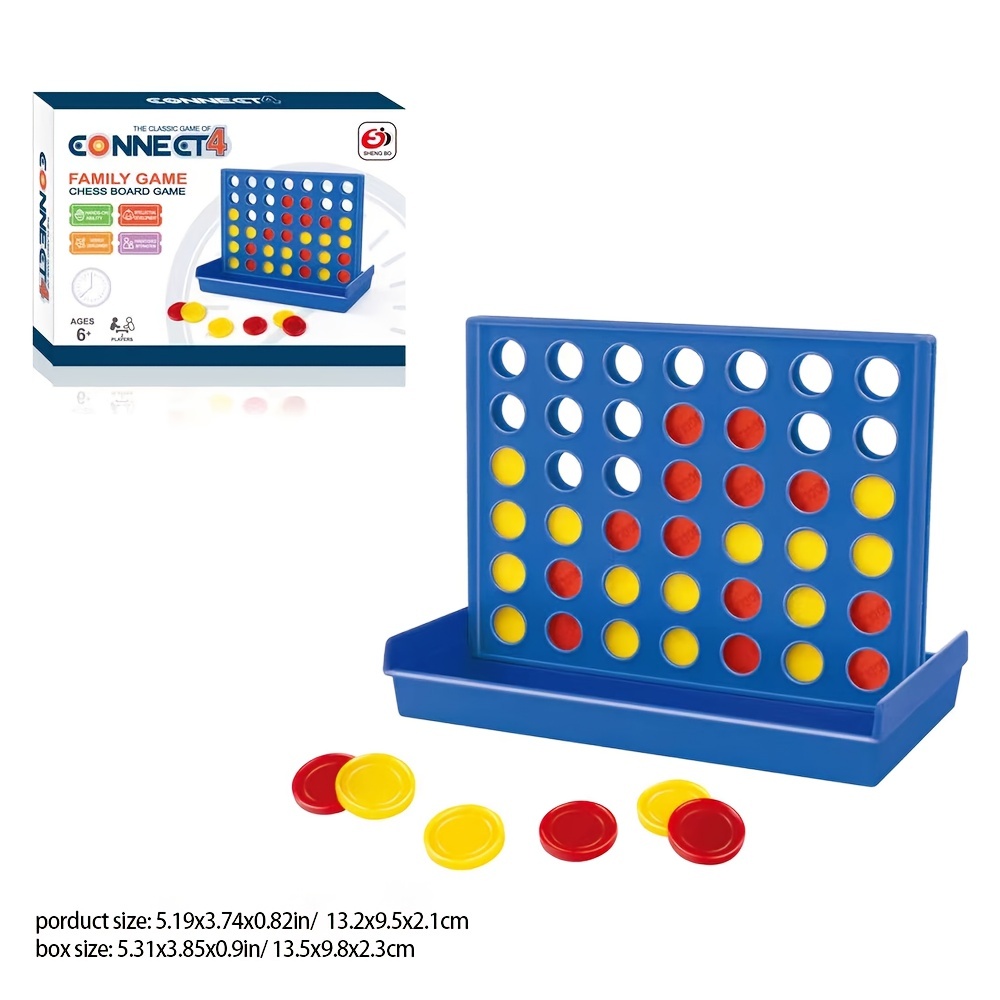 AliExpress The Classic Game Of Connect 4  Game For 2 Players; Connect 4 Grid Get 4 In A Row Game For Kids Ages 6 And Up Backyard Games For, view 5