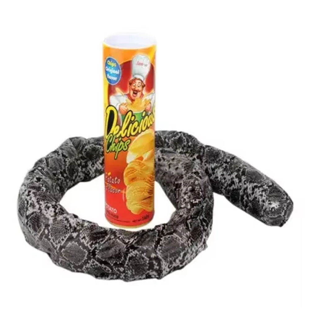 AliExpress The Potato Chip Snake Stage Magic Tricks Snake Toy April Fool Day Halloween Party Jokes in A Can Gag Gift Scary Fries Fun Toys, view 4