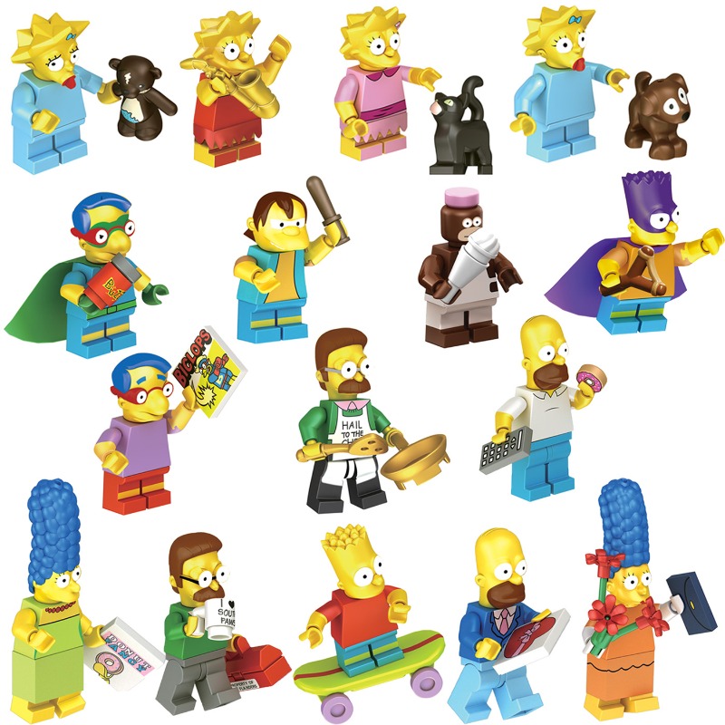 AliExpress The Simpsons Family Mini Model Figures Assemble Action Bros Figures Collection