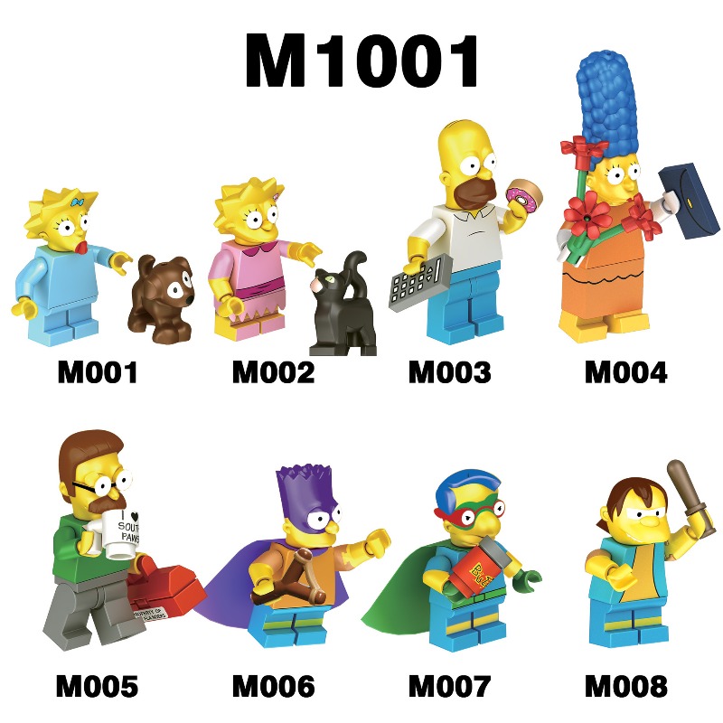 AliExpress The Simpsons Family Mini Model Figures Assemble Action Bros Figures Collection, view 2