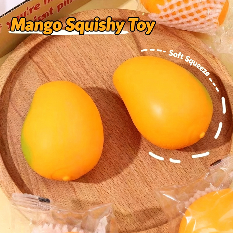 AliExpress Thermochromic Color Changing Mango Squishy Toy Soft Squeeze Stress Relief Fidget Toy Simulation Fruit Decompression Toy, view 6