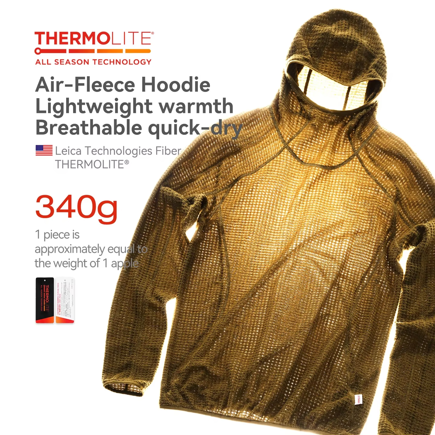 AliExpress Thermolite® Hooded Sweatshirt: 2025 Winter Lightweight & Warm Hoodie Unisex Solid Color Thickened Hoodie for Autumn and Winter