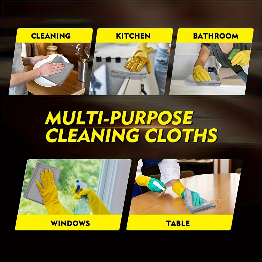 AliExpress Lint-Free Microfiber Cleaning Cloths, view 3
