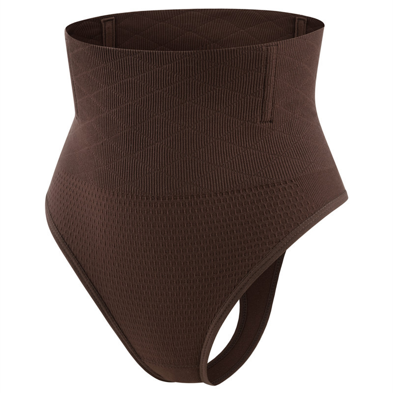 AliExpress Thin Thong Women's Strong Hip Lift Tummy Control Panties with Fishbone Steel Boning Waist Cincher Mid-High Waist Shaper