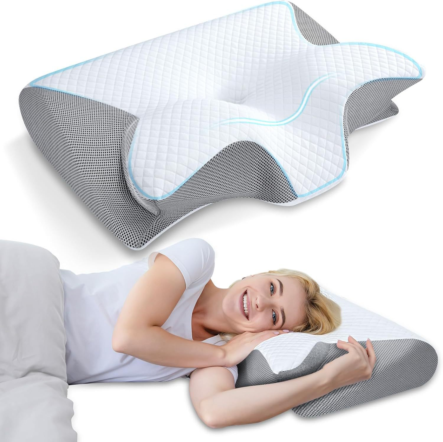 AliExpress Tinsol Memory Foam Cervical Support Pillow, view 2