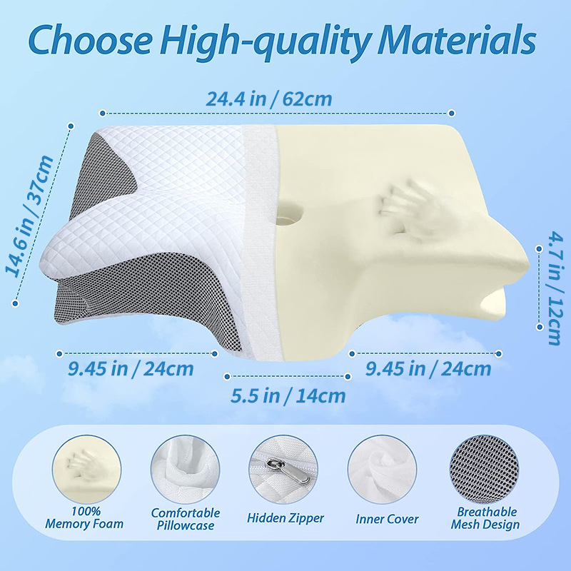 AliExpress Tinsol Memory Foam Cervical Support Pillow, view 4