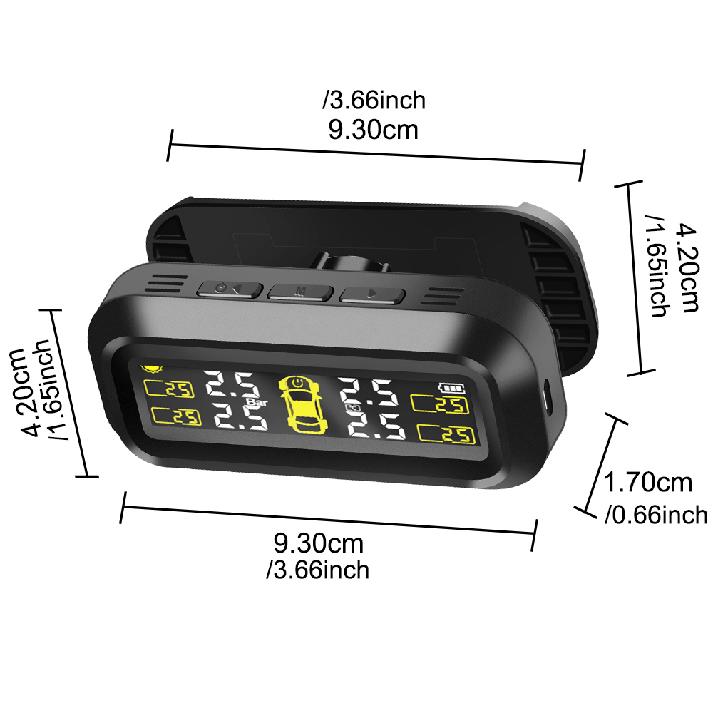 AliExpress Solar TPMS Tire Pressure Monitor with Sensors, view 4