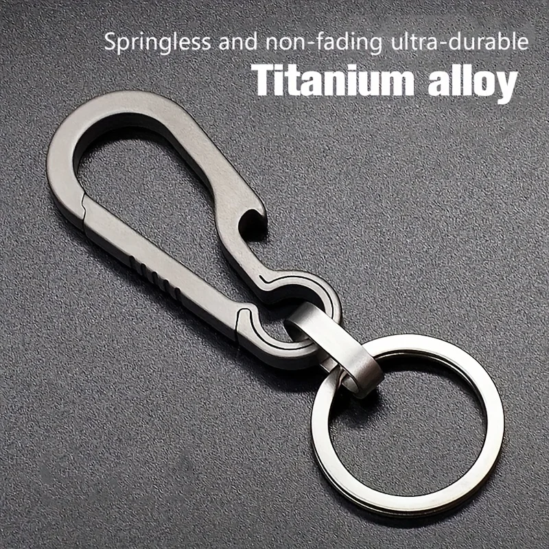 AliExpress Titanium Carabiner Keychain with Bottle Opener
