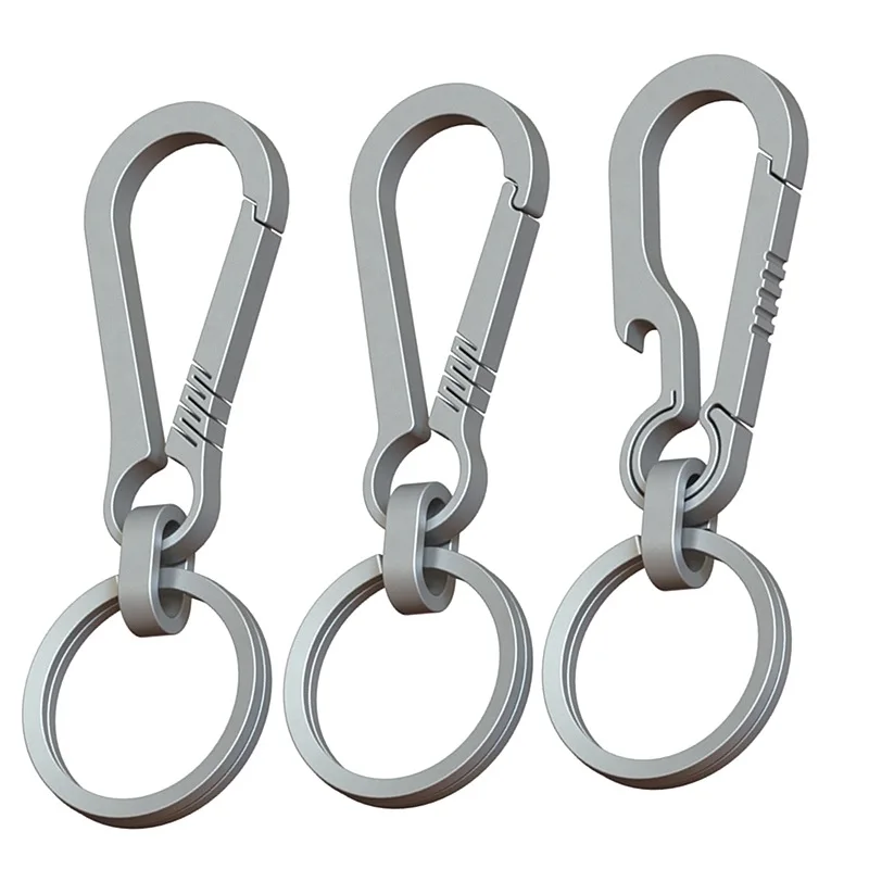 AliExpress Titanium Carabiner Keychain with Bottle Opener, view 2