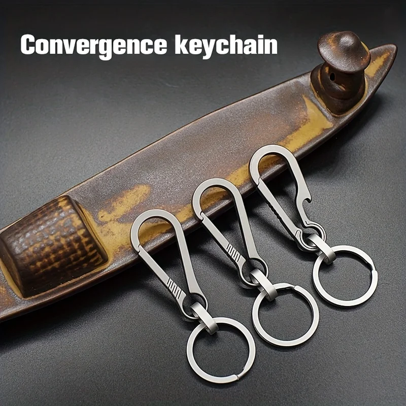 AliExpress Titanium Carabiner Keychain with Bottle Opener, view 3