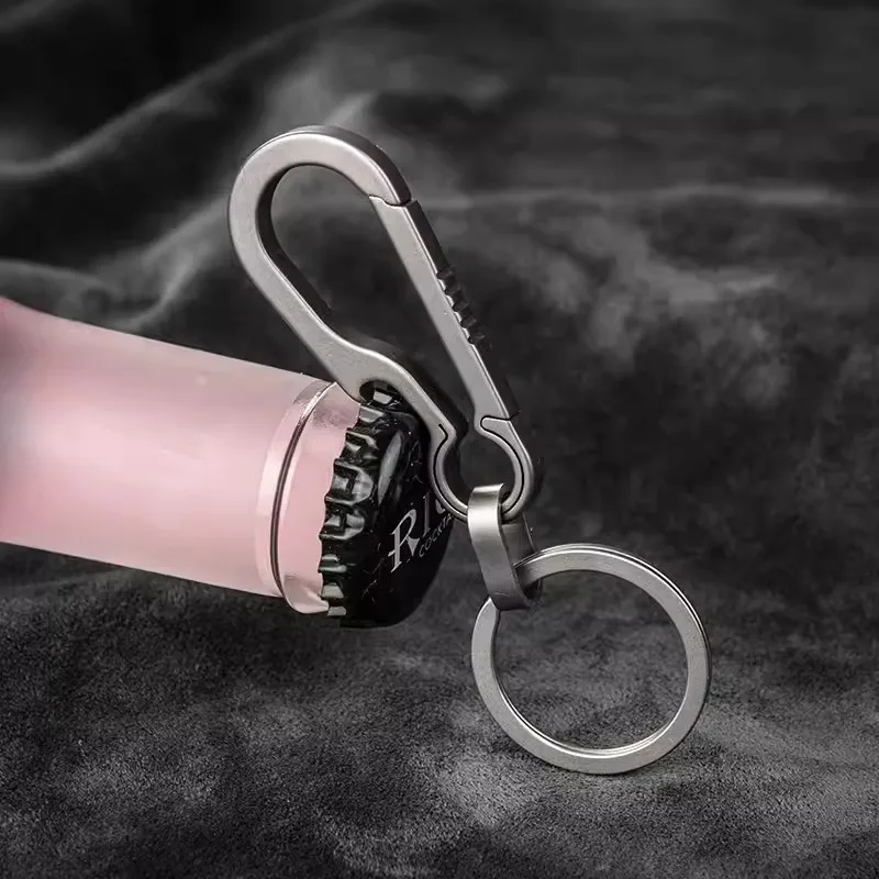 AliExpress Titanium Carabiner Keychain with Bottle Opener, view 4