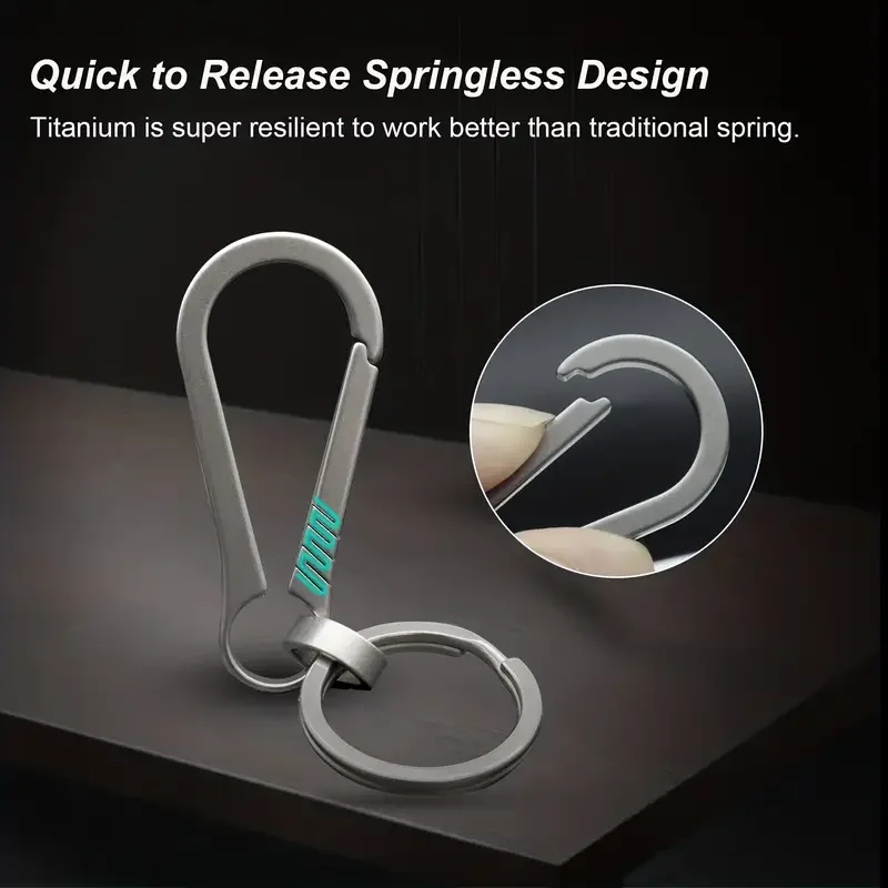 AliExpress Titanium Carabiner Keychain with Bottle Opener, view 5