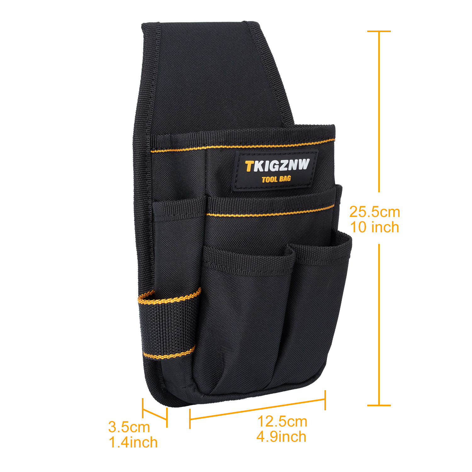 AliExpress TKIGZNW Pocket Tool Pouch，6-Pouches and 9 Screwdriver Loops Construction, Heavy-Duty Tool Bag with Adjustable Belt for Electrici, view 3