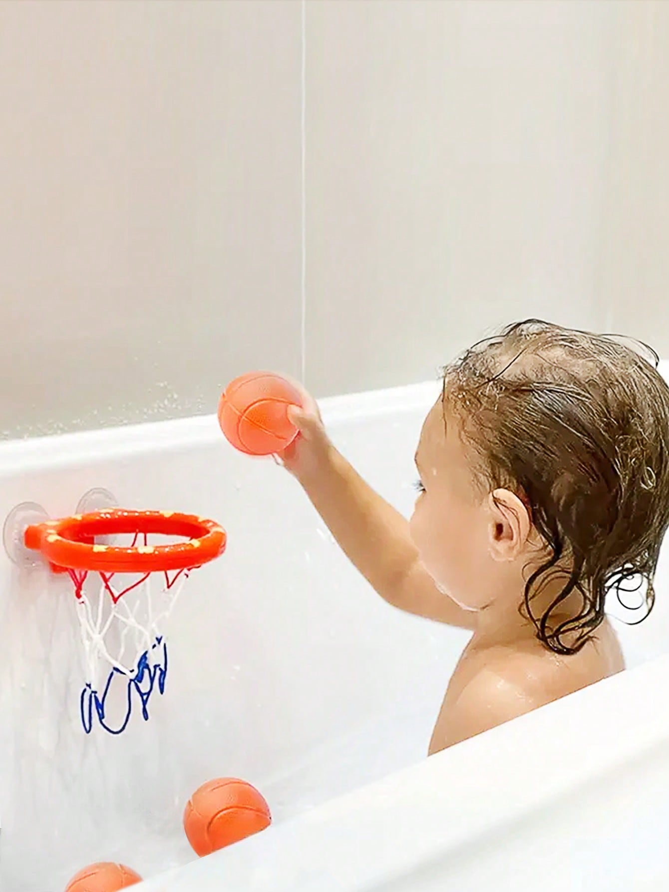 AliExpress Toddler Bath Basketball Hoop Toy with 3 Soft Balls Strong Suction Cups Bathtub Shooting Game Birthday Gift for Boys Girls