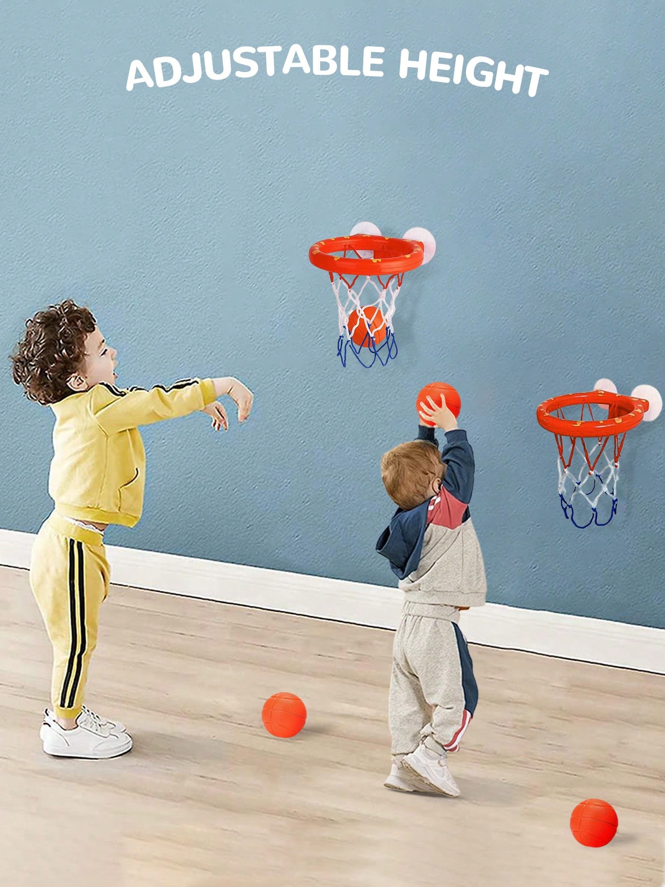 AliExpress Toddler Bath Basketball Hoop Toy with 3 Soft Balls Strong Suction Cups Bathtub Shooting Game Birthday Gift for Boys Girls, view 3