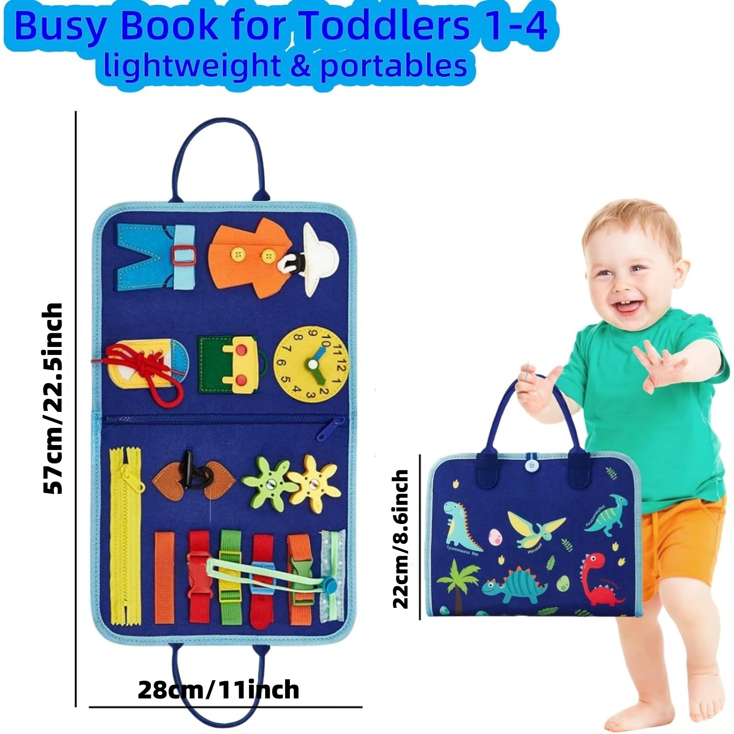 AliExpress Toddler Busy Board - Montessori Toys , Educational Learning Sensory Busy Book, Airplane Car Travel Activities Toy, view 3