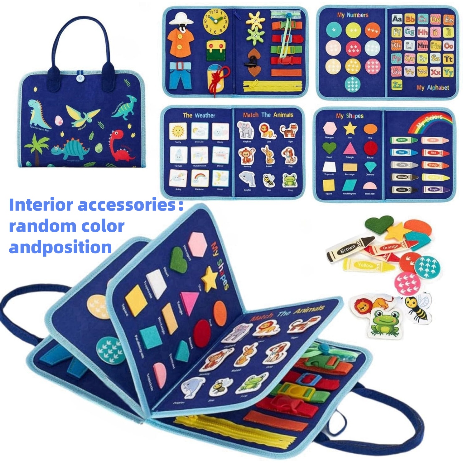 AliExpress Toddler Busy Board - Montessori Toys , Educational Learning Sensory Busy Book, Airplane Car Travel Activities Toy
