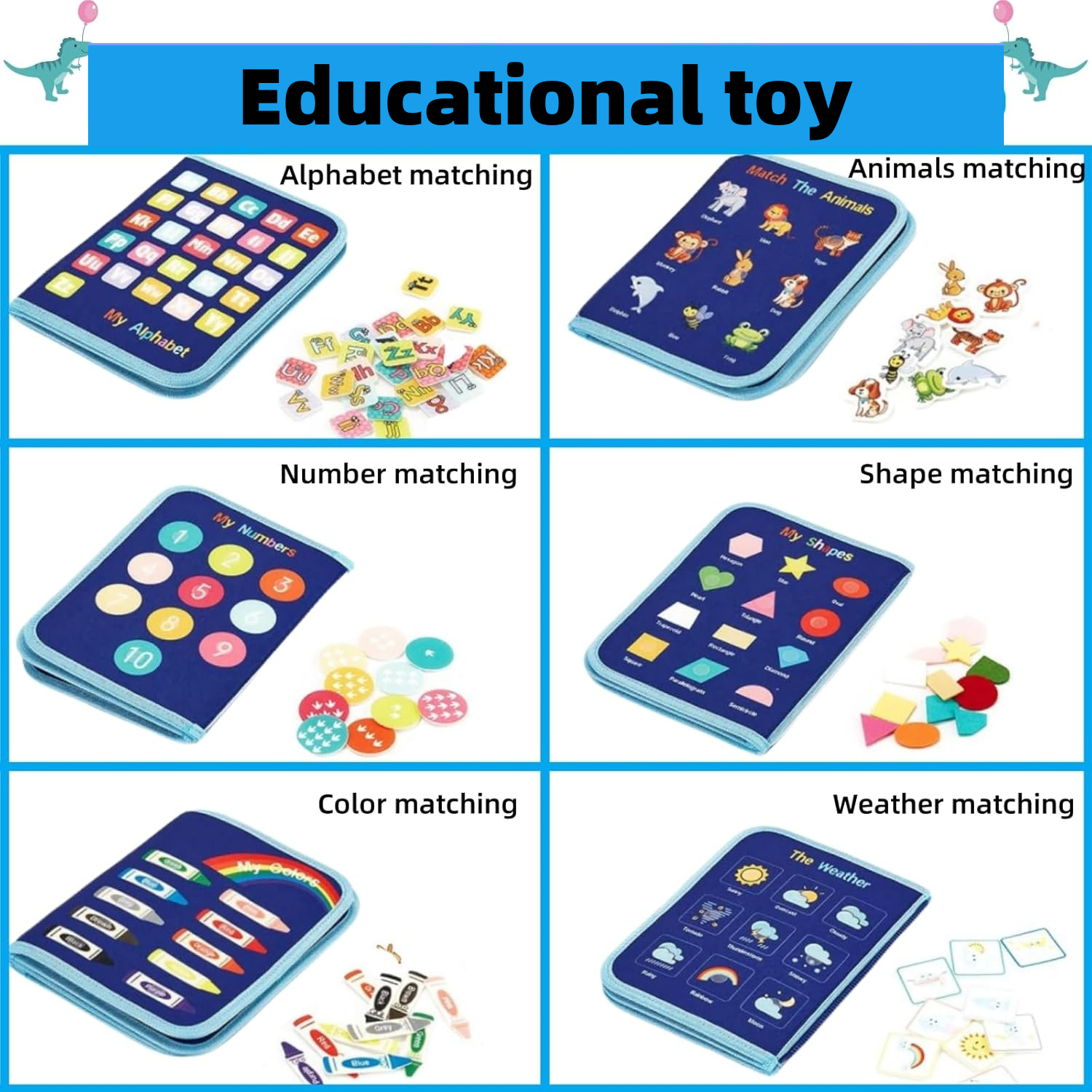 AliExpress Toddler Busy Board - Montessori Toys , Educational Learning Sensory Busy Book, Airplane Car Travel Activities Toy, view 4