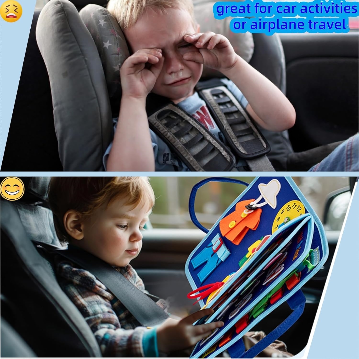 AliExpress Toddler Busy Board - Montessori Toys , Educational Learning Sensory Busy Book, Airplane Car Travel Activities Toy, view 6