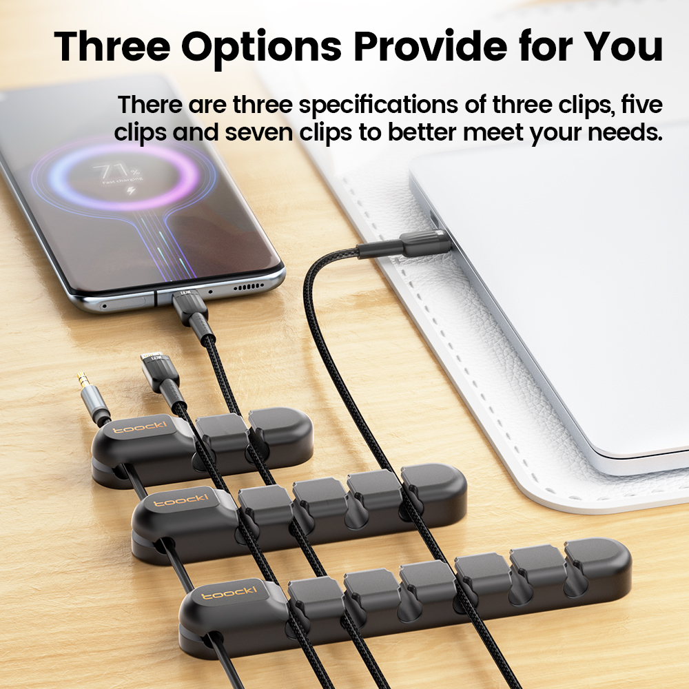 AliExpress Toocki Flexible Cable Organizer Winder Clips, view 6