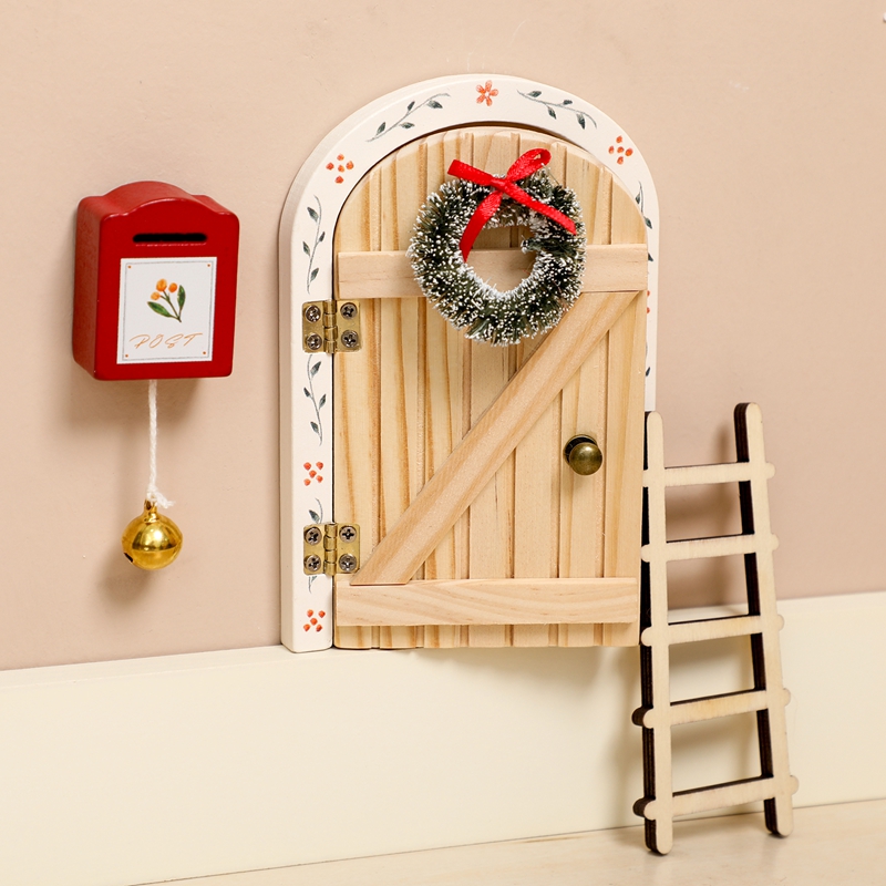 AliExpress Tooth Box Baby Gift Dollhouse Mini Home Decorations Wood Fairy Elf Door Baby Room Wall Decoration Craft Ornaments Commemorative, view 2