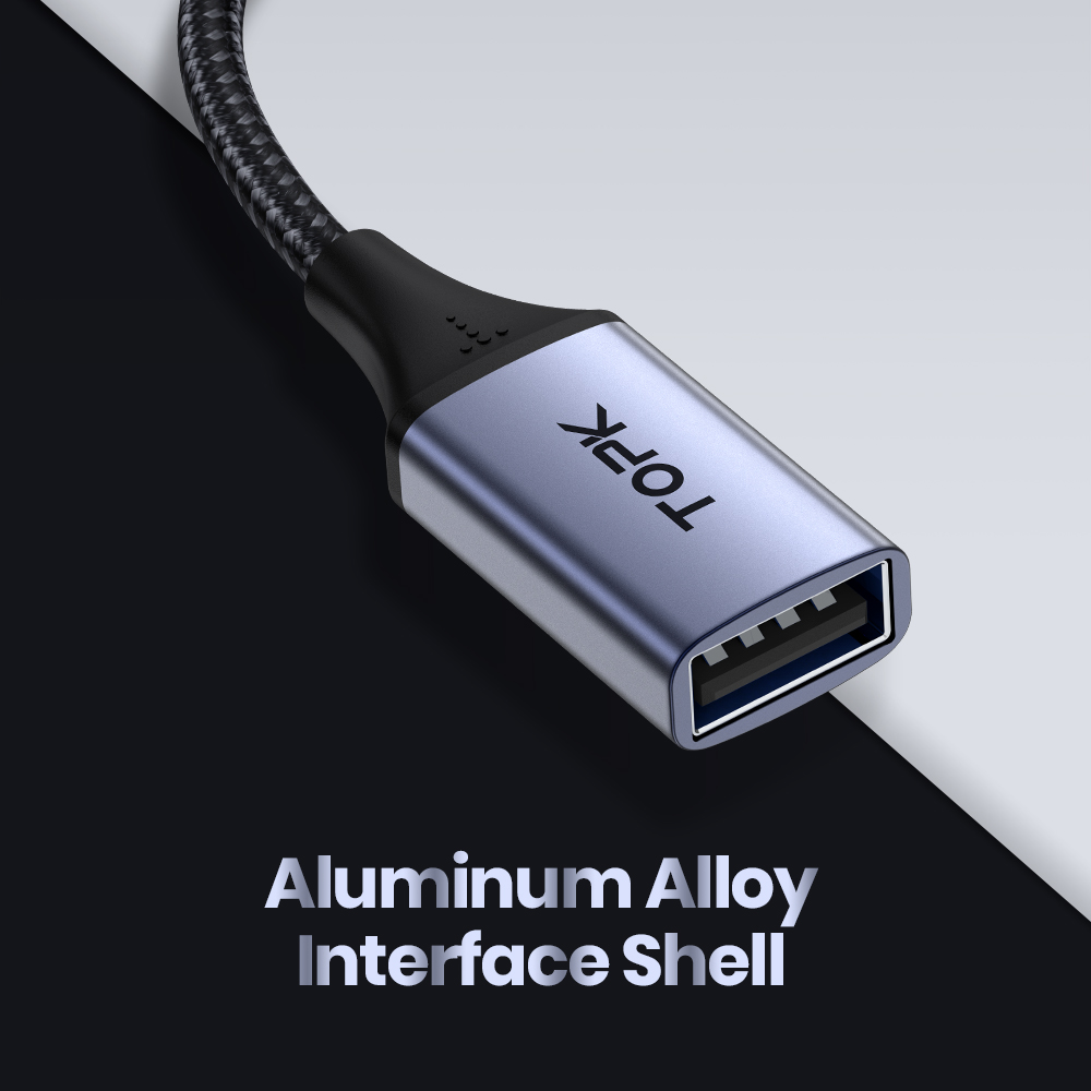 AliExpress TOPK USB C to USB A Dapter OTG Cable Type C Male to USB 3.0 2.0 Female Cable for MacBook Pro Samsung Type C Adapter, view 6