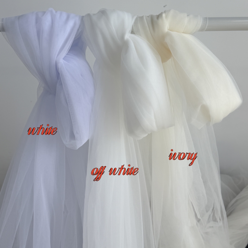 AliExpress TOPQUEEN V30 Classic Bridal Wedding Veils Plain Yarn 1 Tier Soft Wedding Long Veil with Comb Wedding Dress Accessories Black Red, view 6