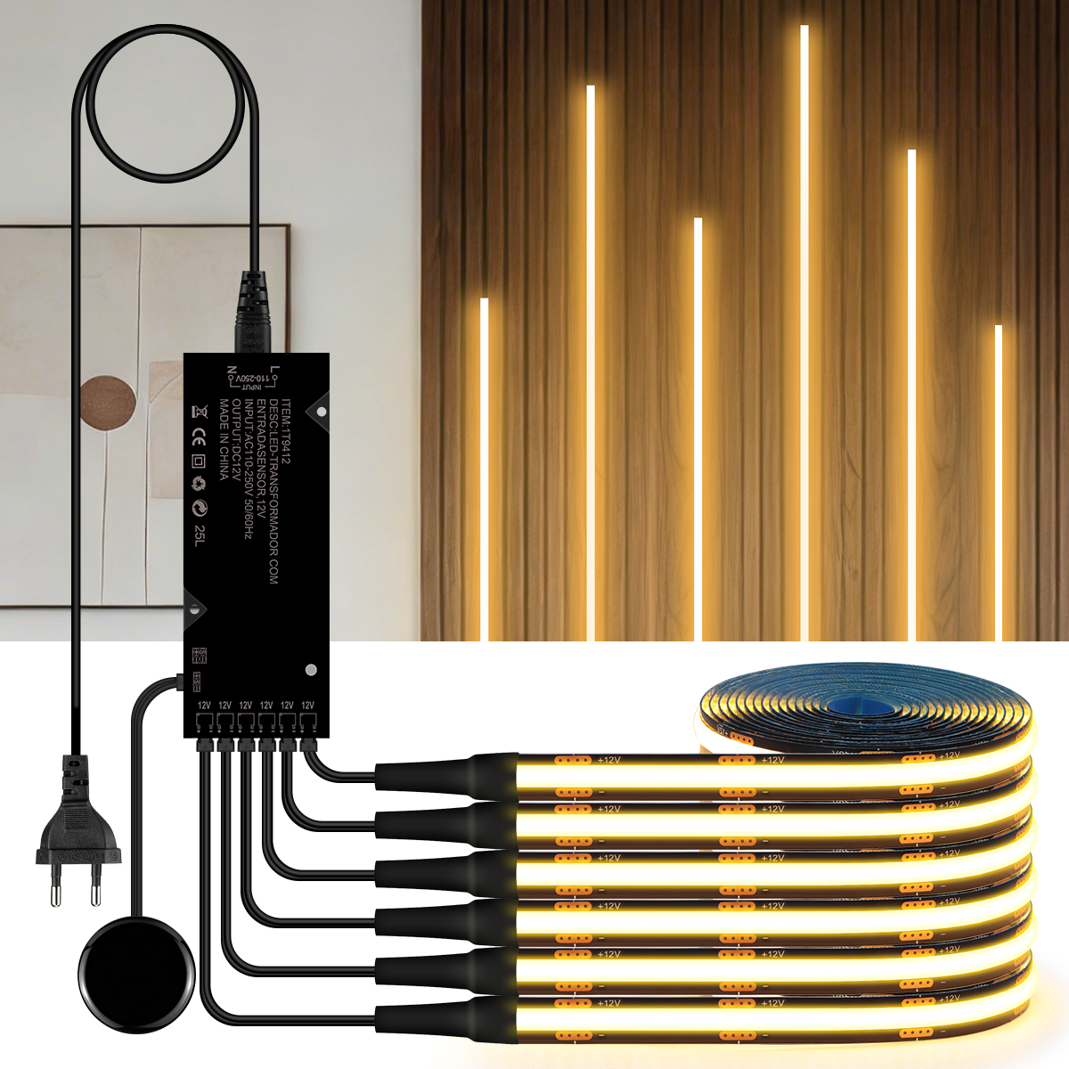 AliExpress Touch Dimmable Black PCB COB LED Strip