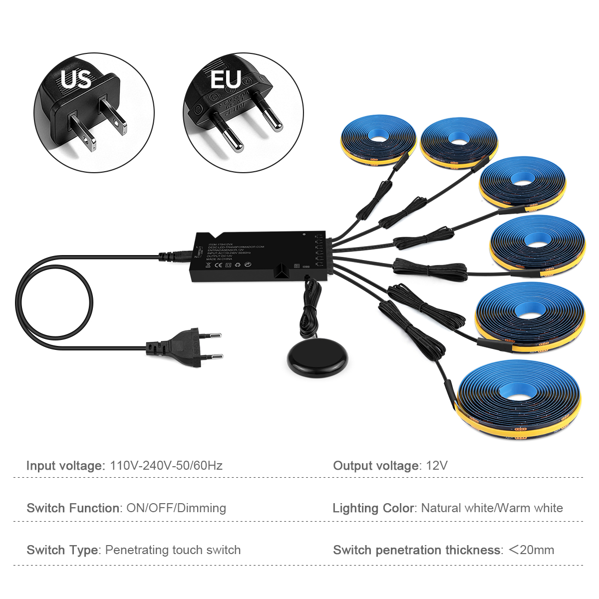 AliExpress Touch Dimmable Black PCB COB LED Strip, view 2