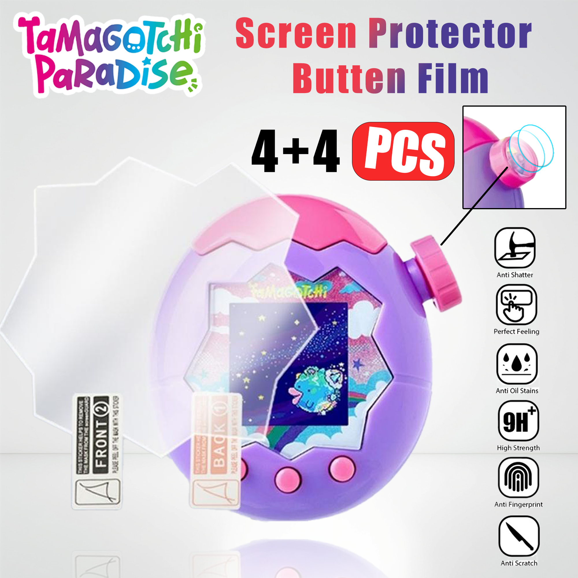 AliExpress TPU Soft Film Screen Protector And Button Film For Tamagotchi Paradise Screen Protector And Button Film For Tamagotchi Paradise