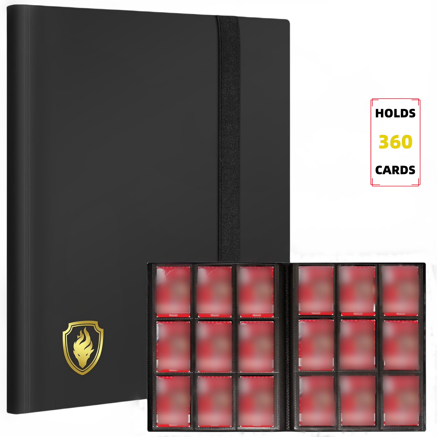 AliExpress Trading Card Binder, 9 Pockets Card Album Folder, 360 Side Loading Pocket Binder for Yugioh, Sport and Other TCG