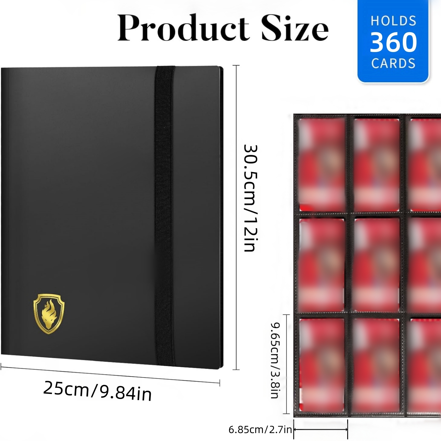 AliExpress Trading Card Binder, 9 Pockets Card Album Folder, 360 Side Loading Pocket Binder for Yugioh, Sport and Other TCG, view 2