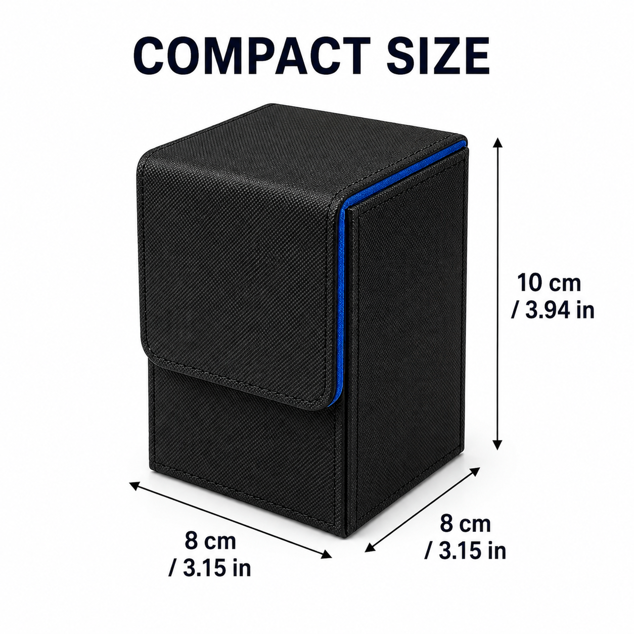 AliExpress Blue PU Leather Magnetic Trading Card Deck Box, view 5