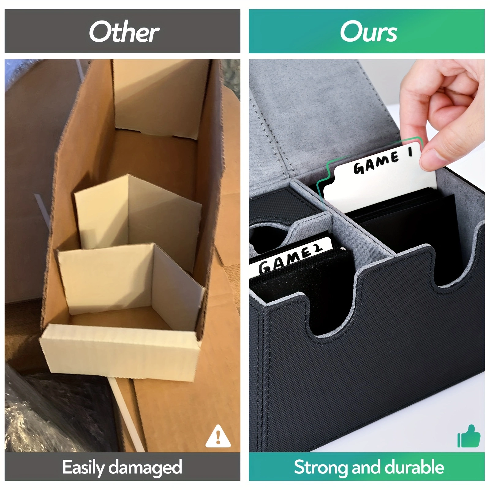 AliExpress Trading Card Dividers for Storage Box, Single Color Card Dividers, 10/50 Pcs Separator with Tabs, Fits for TCG, 3.76 X 2.75 Inch, view 4