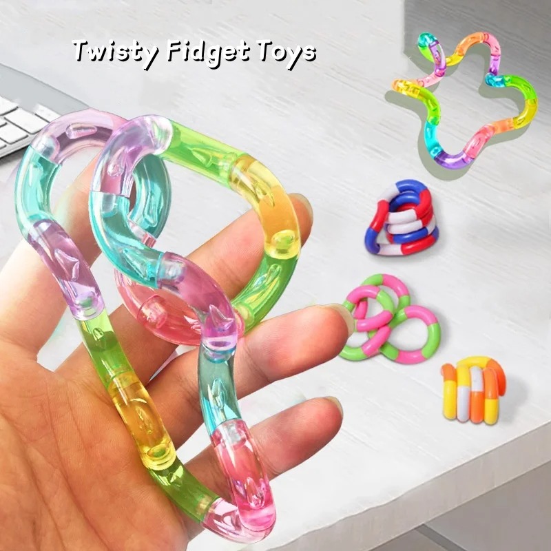 AliExpress Transformable Knot Stress Relief Toy Rainbow Twisting Rope for Adults and Students, Boredom Busting Gadget for Class and Office, Portable Anti-Anxiety Stress-Relief Fidget Toy, view 2