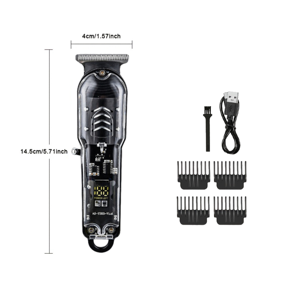 AliExpress Transparent Rechargeable Electric Hair Clipper, view 5