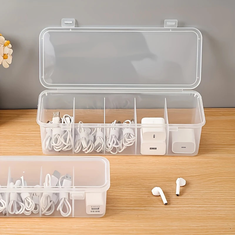 AliExpress Clear Cable and Battery Storage Case with Lid