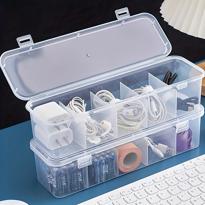 AliExpress Clear Cable and Battery Storage Case with Lid, view 5