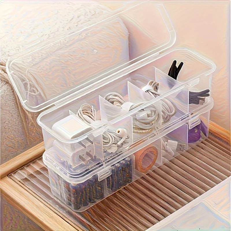 AliExpress Clear Cable and Battery Storage Case with Lid, view 6