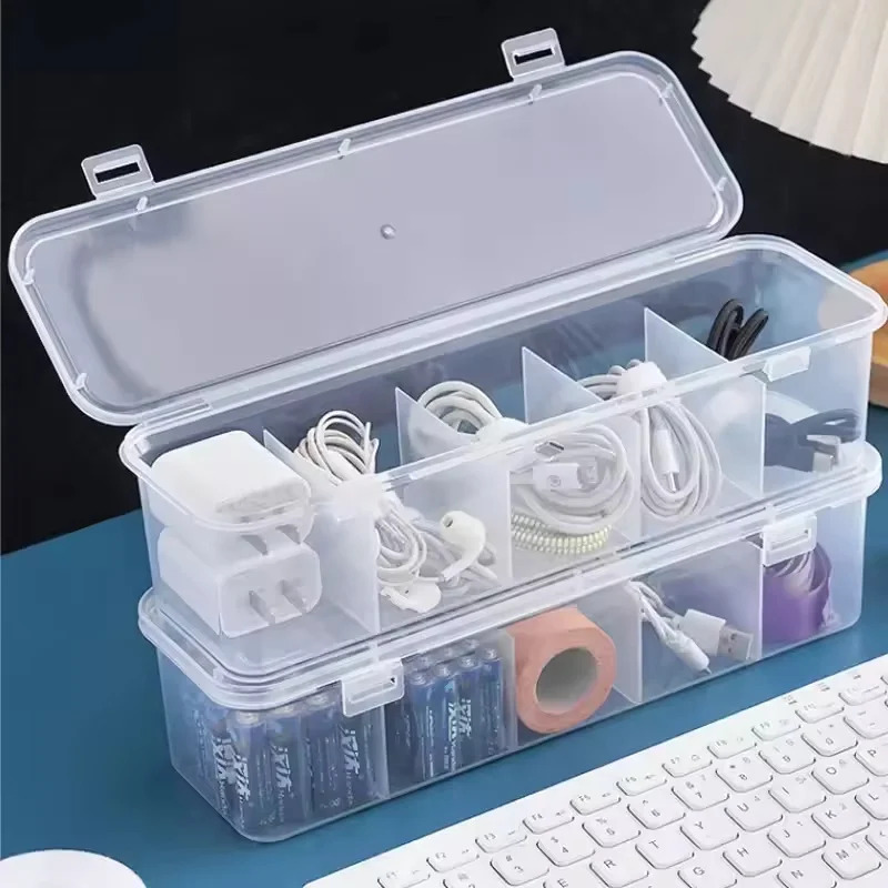 AliExpress Transparent Cable Storage Box with Lid, view 2