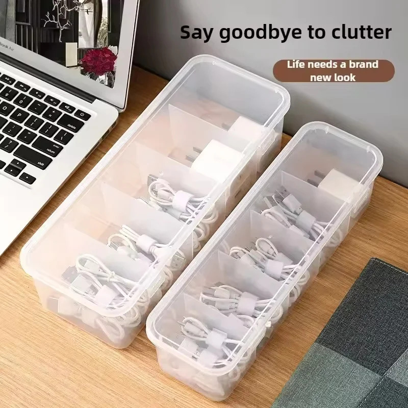 AliExpress Transparent Cable Storage Box with Lid, view 3
