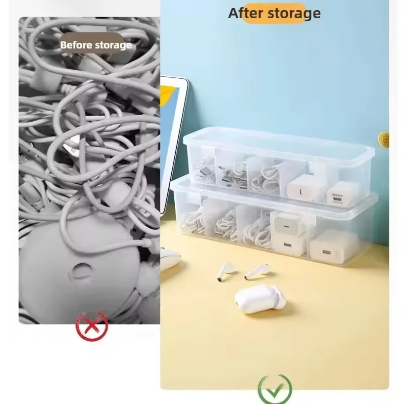 AliExpress Transparent Cable Storage Box with Lid, view 5