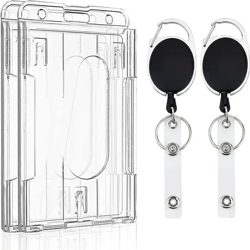AliExpress Clear Multi-Slot ID Badge Holder with Reel