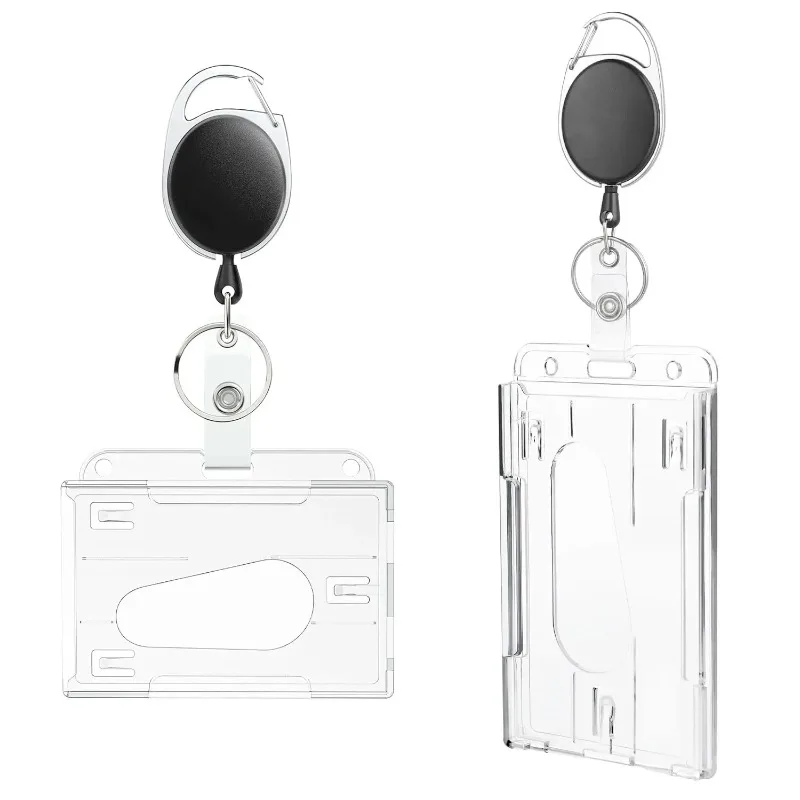 AliExpress Clear Multi-Slot ID Badge Holder with Reel, view 3