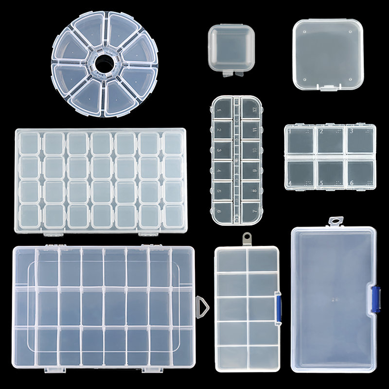 AliExpress Clear Plastic Jewelry Box with Adjustable Compartments
