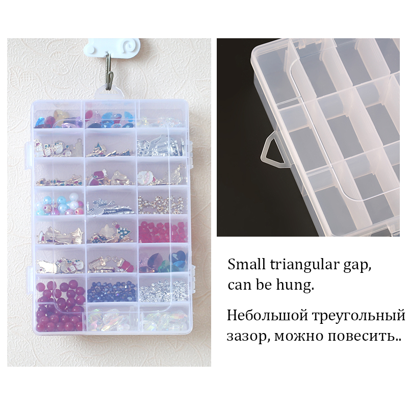 AliExpress Clear Plastic Jewelry Box with Adjustable Compartments, view 5
